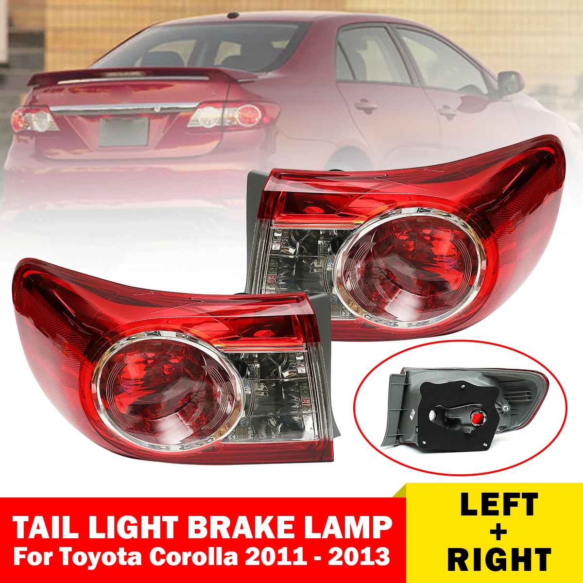 

Passenger Side Red Rear Tail Light Brake Lamp Rear brake light Rear warning lamp for Toyota Corolla 2011 2012 2013 TO2804111