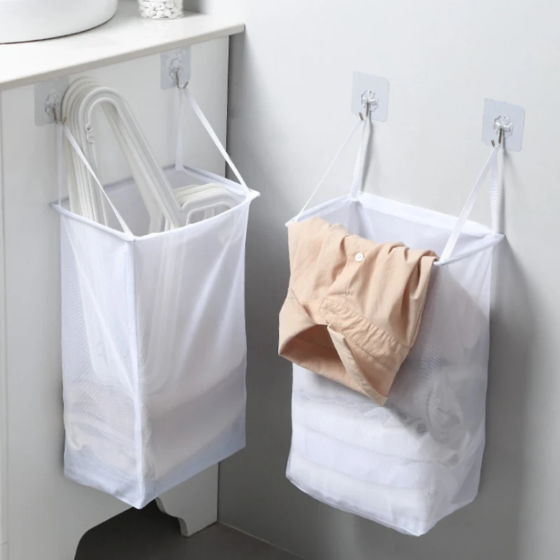 

Basedidea Wall-mounted Laundry Basket Bathroom Dirty clothes hamper Simple Paste Dirty Clothes Laundry Basket