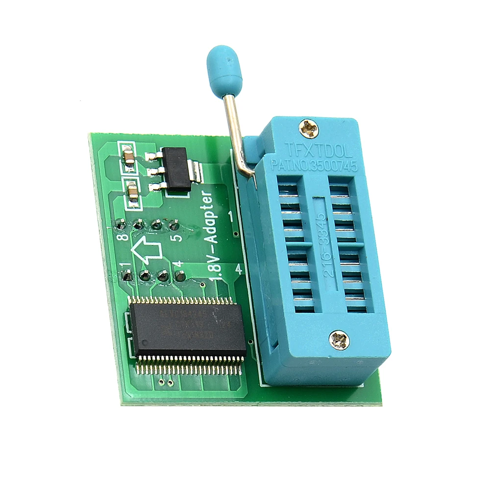 

1.8V adapter for motherboard 1.8V SPI Flash SOP8 DIP8 W25 MX25 use on programmers TL866CS TL866A TL866II EZP2010 EZP2013 CH341