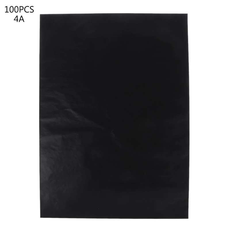 

100 Pcs A4 Black Single Sided Carbon Papers Stencil Hand-pro Copier School Office