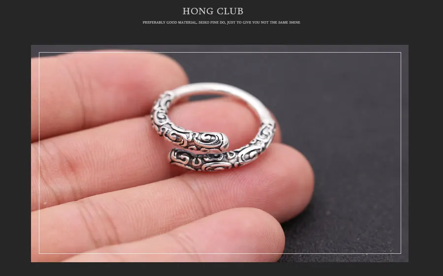 Мужское Винтажное кольцо Настоящее серебро 925 пробы классическое регулируемое кольцо подарок для женщин хорошее ювелирное изделие Новое поступление R50