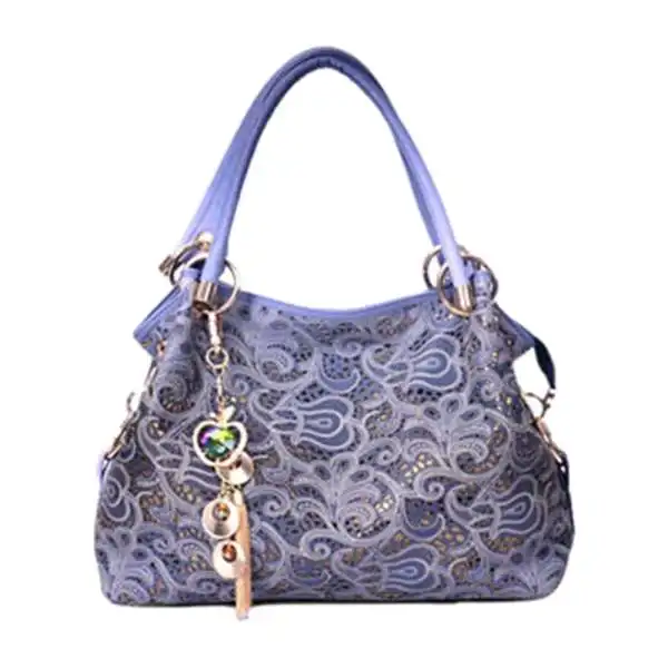 BEAU женская кожаная сумка с вырезами, цветная кисточка с градиентом, Женская Портативная сумка на плечо