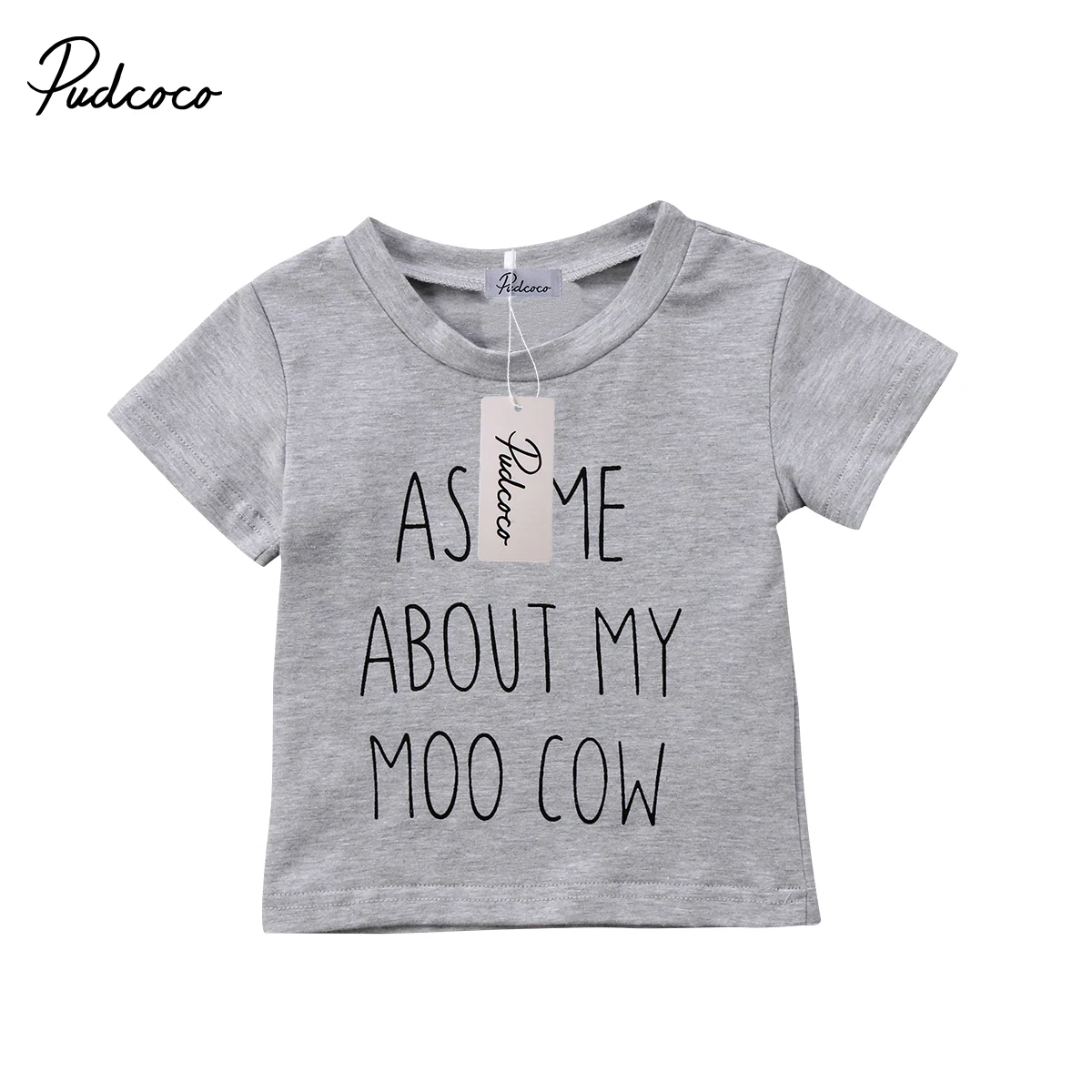 New Adorable Newborn Baby T shirts Kids Baby Boys Girls Cow Print