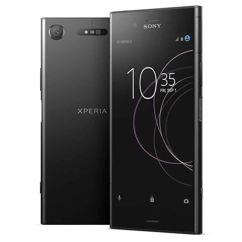 Разблокированный мобильный телефон sony Xperia XZ1 G8341, 4G Android, четыре ядра, 5,2 дюймов, 19MP ram, 4 Гб rom, 64 ГБ NFC