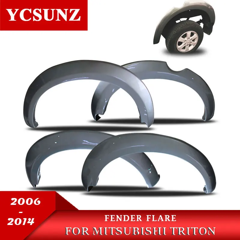 6 дюймов Fender Flare ABS колеса арки для Mitsubishi L200 Triton 2006 2007 2008 2009 2010 2011 2012 2013 стайлинга автомобилей