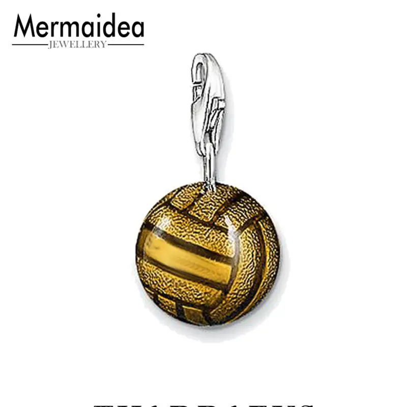 

Vintage Soccer Football Charm High Quality 925 Sterling Silver Bijoux For Women Bracelets Accessories Gift Jewelry