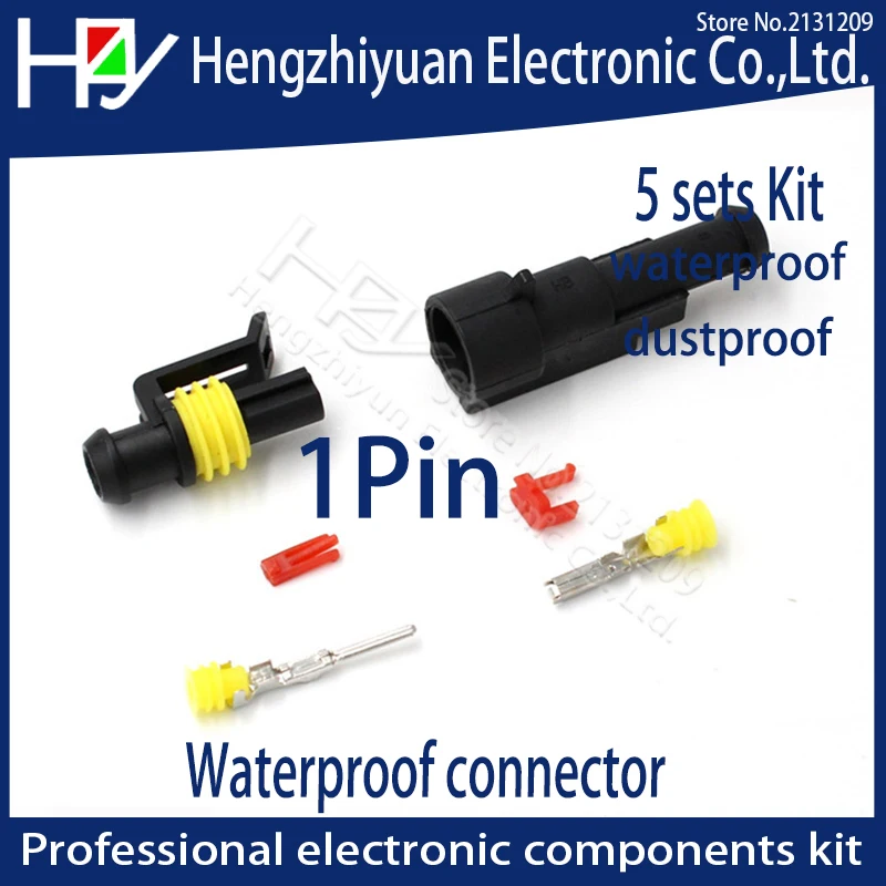 Комплект Hzy 2 pin 1 3 4 5 6 pins 18-15 AWG Way AMP супер уплотнение водонепроницаемый электрический провод разъем для автомобиля водонепроницаемый разъем