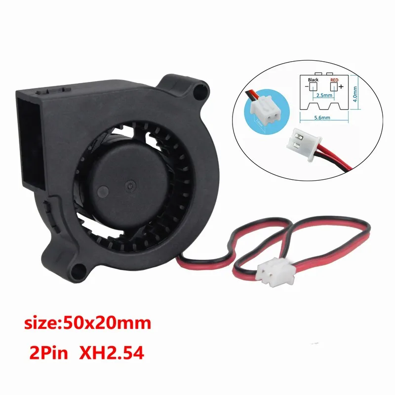 Gdstime 1 Pcs 50mm Blower Fan DC 12V 5020s PC Case Centrifugal Turbo
