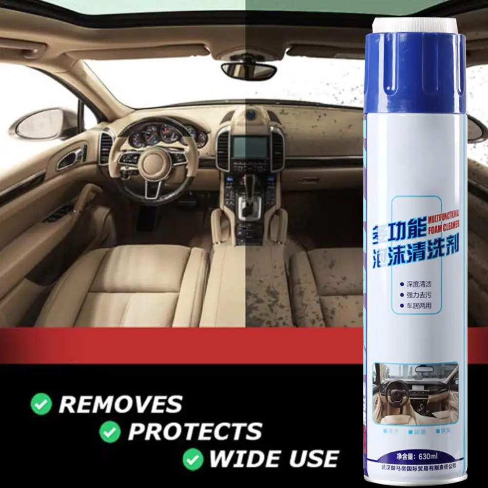  630ml Universal Car Supplies Care Cleaner Leather Clothing Shoes Sofa Car Polish Plastic Leather Re
