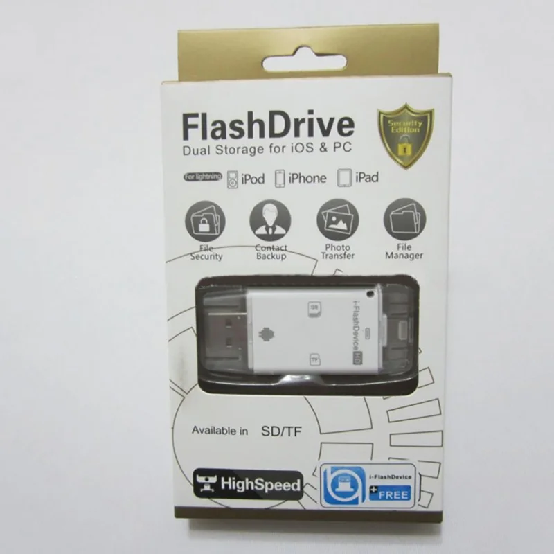 Портативный и легкий дизайн SD/TF кард-ридер адаптер Lightning/Micro USB/USB для IOS Android iPhone