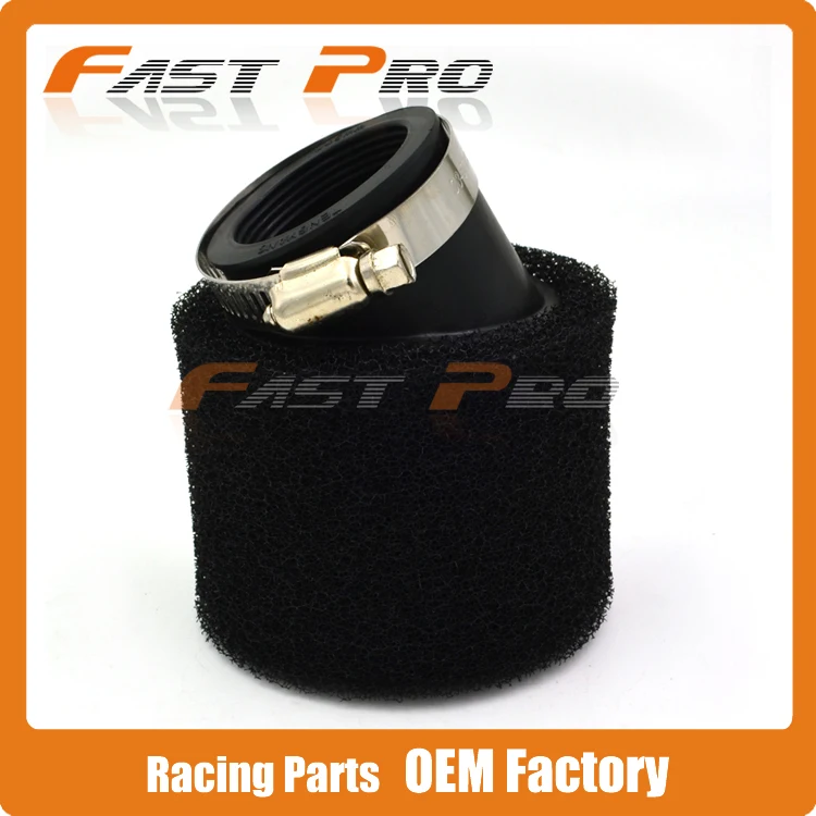 45mm Foam Air Filter Cleaner 45 Degree Bent Neck Scooter Go Kart ATV