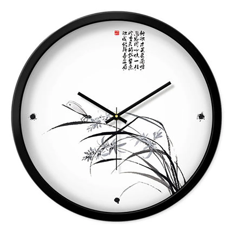 

Plant Scenery Chinese Living Room Wall Clock Art Large Decorative Wall Clocks Home Decor Best Selling 2019 Products Clocks