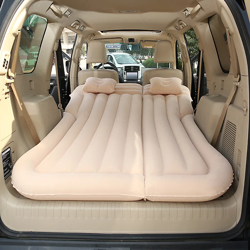 Coussin respirant doux pour sièges arrière de voiture,Lit gonflable de voiture,Tapis gonflable de voiture avec 2 appuie-tête,léger,peut être utilisé pour les voyages et le camping.Approx.135 x 80cm 
