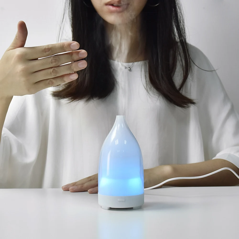 Лучший эфирное масло диффузный увлажнитель воздуха Аромат Cool Mist с безводной автоматическое выключение и 7 цветов светодиодный настенный светильник для дома