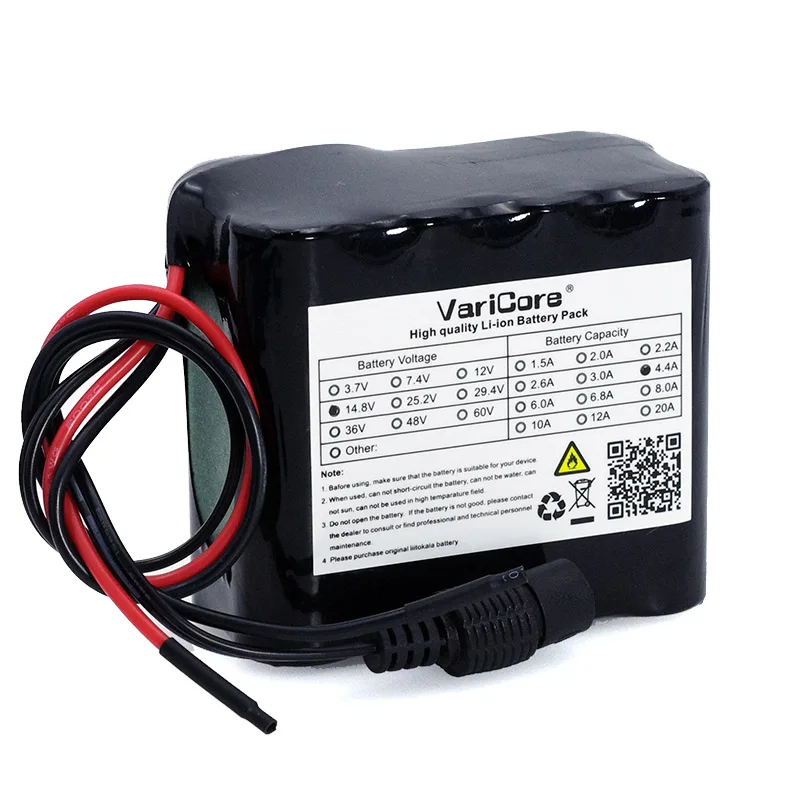 Aquecedor de Noite Lâmpada de Pesca Lâmpada de Mineiro Amplificador com Bms + 16.8 Varicore 18650 Li-iom Bateria Carregador 14.8 v 4400 Mah - Image 2