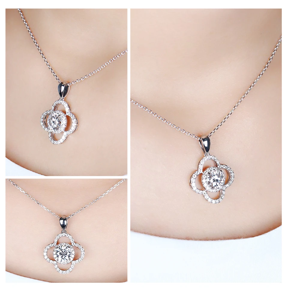 moissanite flower necklace (4)