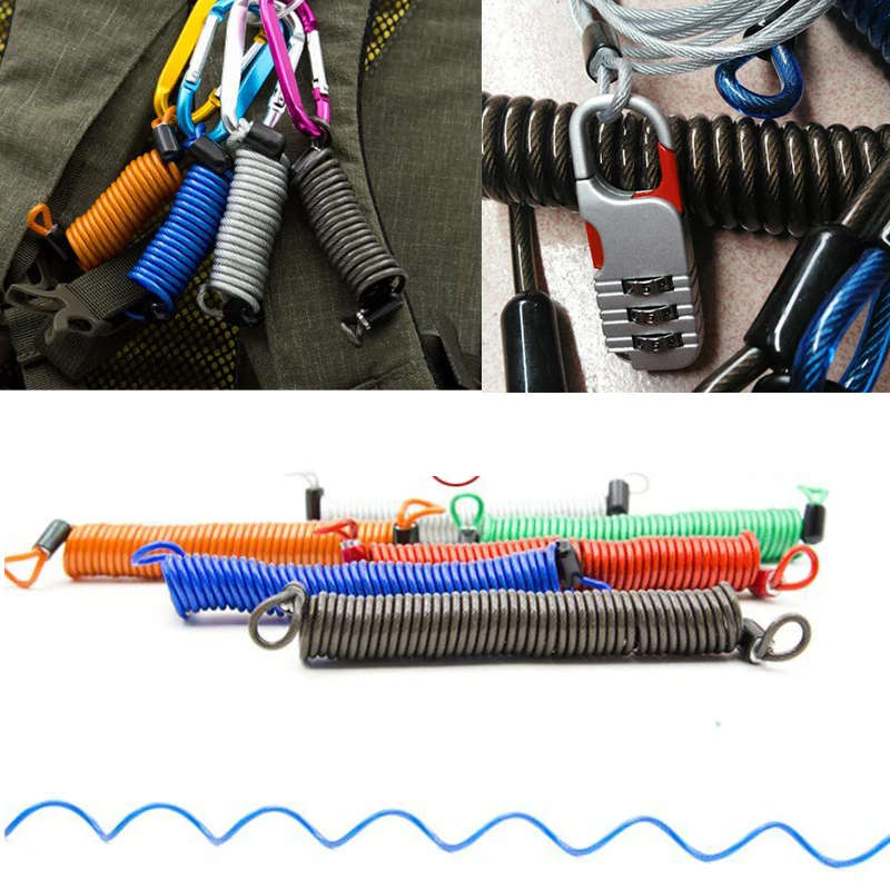 

C25-250 Anti Theft Spring Steel Cable Wire Elastic Stretchable Warning Security