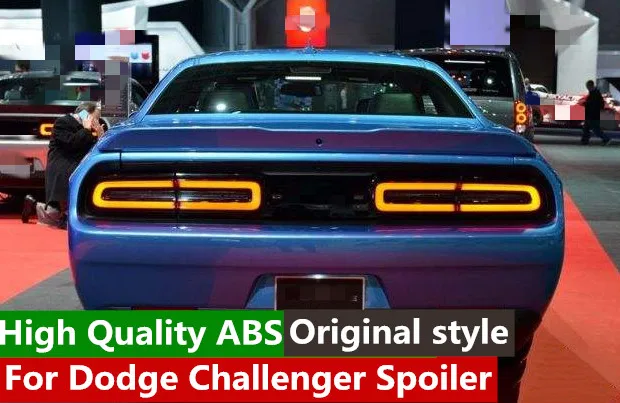 

For Dodge Challenger Spoiler High Quality ABS Material Car Rear Wing Primer Color Rear Original style Spoilers 2016-2019