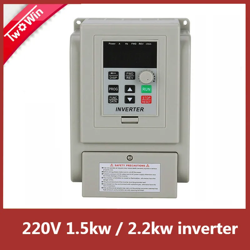 

220V 1.5kw / 2.2KW Frequency Converter Variable Frequency Drive Converter VFD Converter for motor speed control
