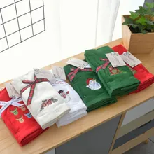 3 шт./лот, вышивка, Рождественский подарок на год, снеговик, детское полотенце для лица, полотенце для рук, подарок 30X45 см