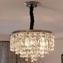 1" Новая современная хрустальная гостиная подвесной светильник из прозрачного стекла, декорированная ресторанная Подвесная лампа для спальни, подвесной светильник