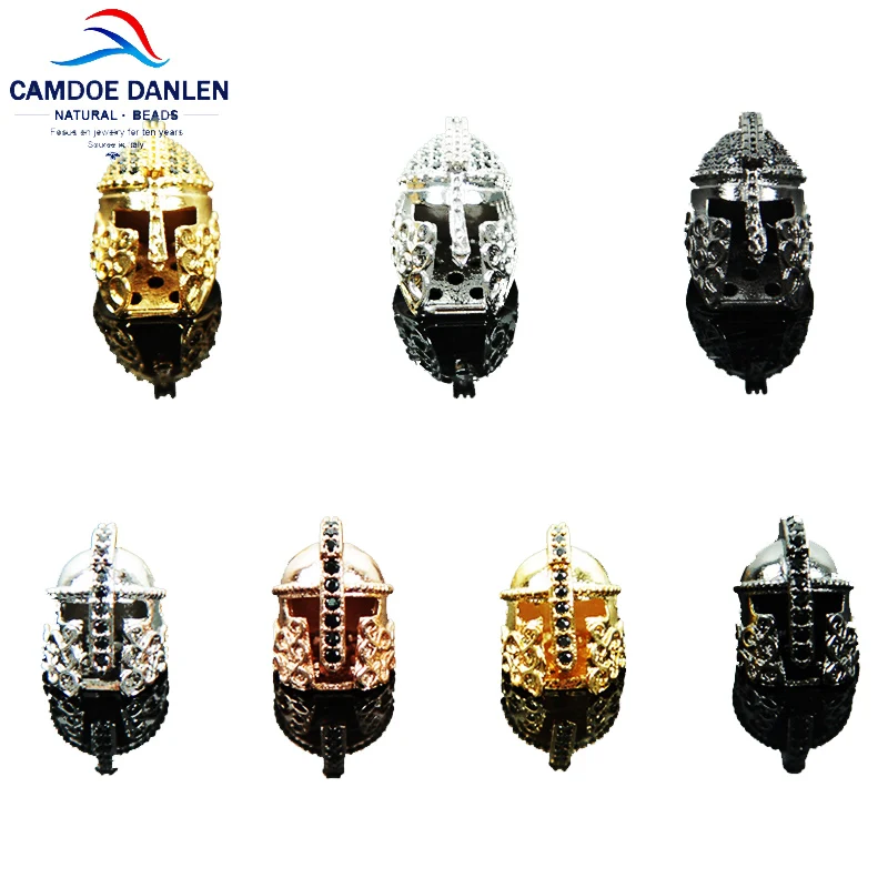 

Copper Material Spartan Warrior Gladiator Helmet Beads Spacer Bead Metal Charms DIY Accessories Bracelet Jewelry Making