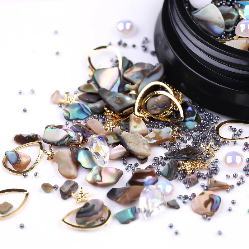 

1 Box Fashion Nail Art Decorations Colorful Rhinestones Nail Shell for 3D Nail Art Design Diamonds Nail Art Alloy for Manicure