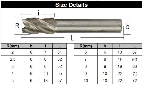 10 шт./компл. HSS карбидная заканчивающаяся мельницей 4 лезвия CNC инструменты Диаметр 2-10 мм Флейта концевая фреза для вырезания гребней и пазов фрезерный станок с CNC сверла по металлу