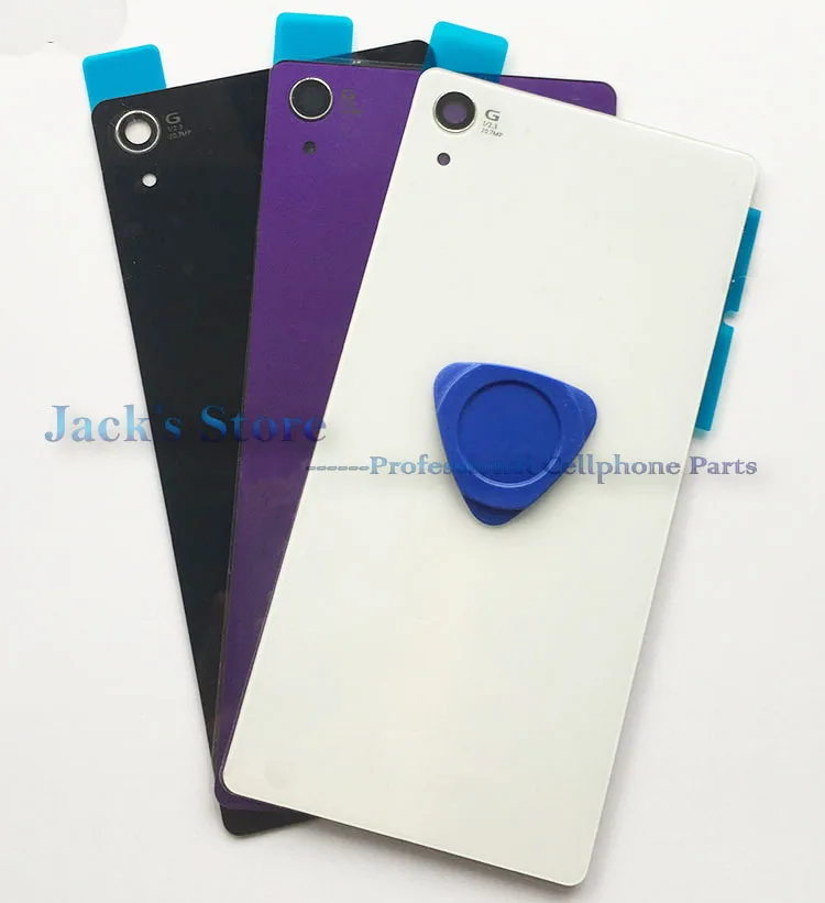 Для sony xperia Z2 D6543 L50W D6503 стеклянная крышка для батареи задняя дверь стеклянный