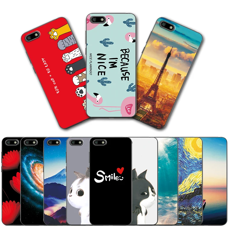 

For Huawei Y5 Lite 2018 DRA-LX5 New Styles Various Case Back Cover Fundas For Huawei Y5 2018 5.45" Cute Rabbit Phone Shell Capa