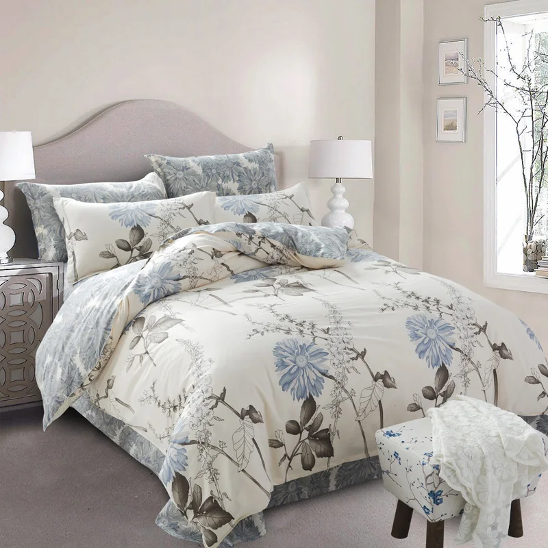 cheap UNIHome textile,Reactive Print 3 4Pcs bedding sets luxury Duvet Cover Bed sheet Pillowcase,King Queen Full size