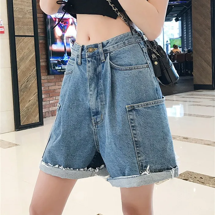 baggy denim shorts