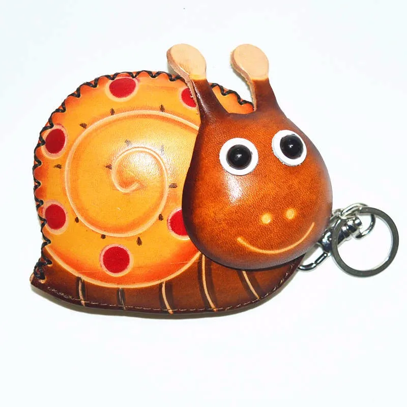 

New leather handmade cute animal mini zipper change purse