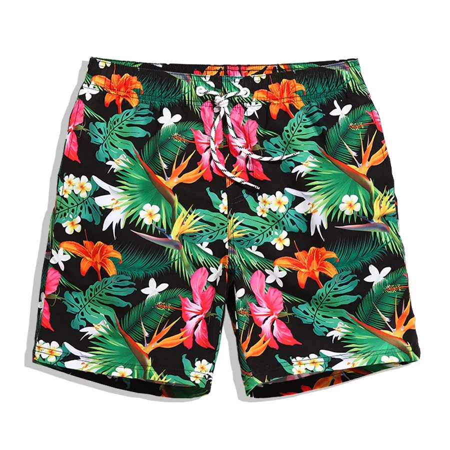 QIKERBONG новые мужские пляжные шорты бермуды быстросохнущие Мужские Пляжные Шорты повседневные короткие шорты для бега боксеры - Цвет: 474 black pirnt
