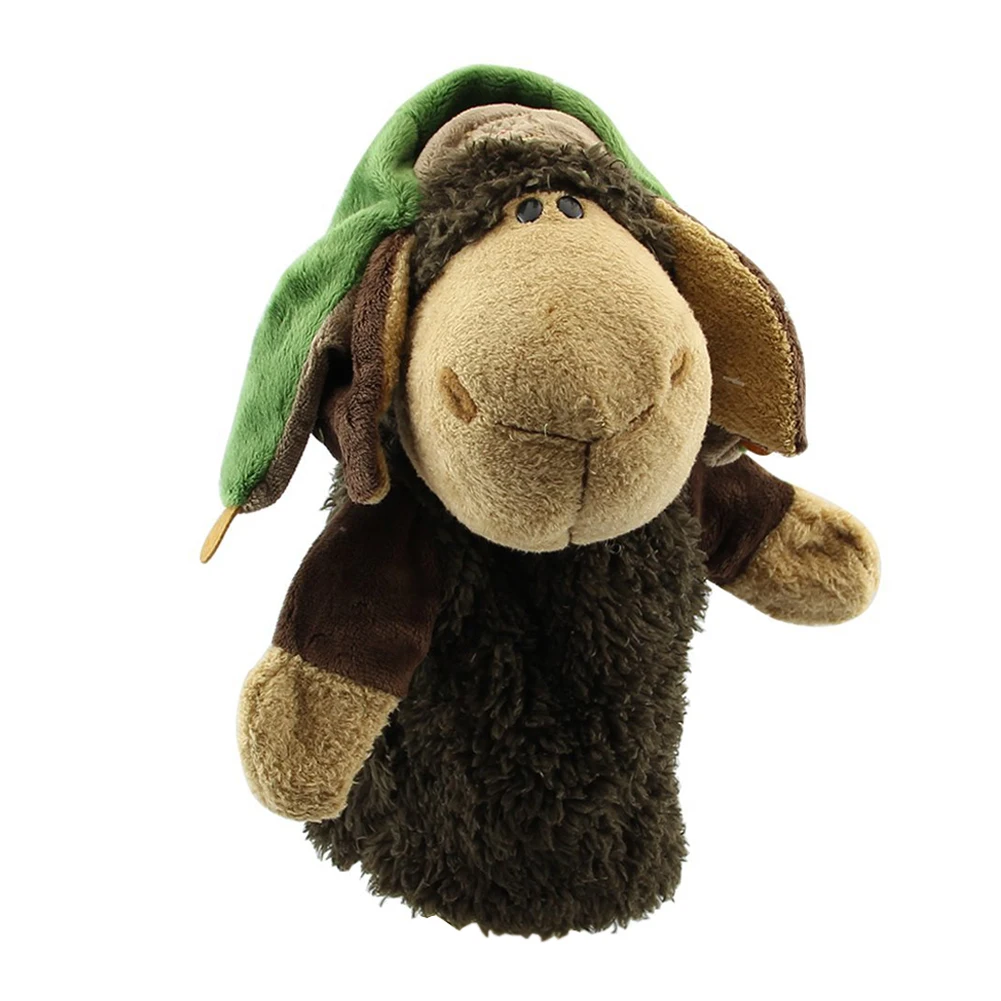 

Cute Plush Velour Animals Hand Puppets Chic Designs Kid Child Learning Aid Toy (Lei Feng Sheep) Gray