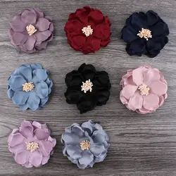 30 шт./лот 8 см 8 цветов новорожденных корейский ткань Фетр цветок для детей Обувь для девочек Женские аксессуары для волос ручной работы