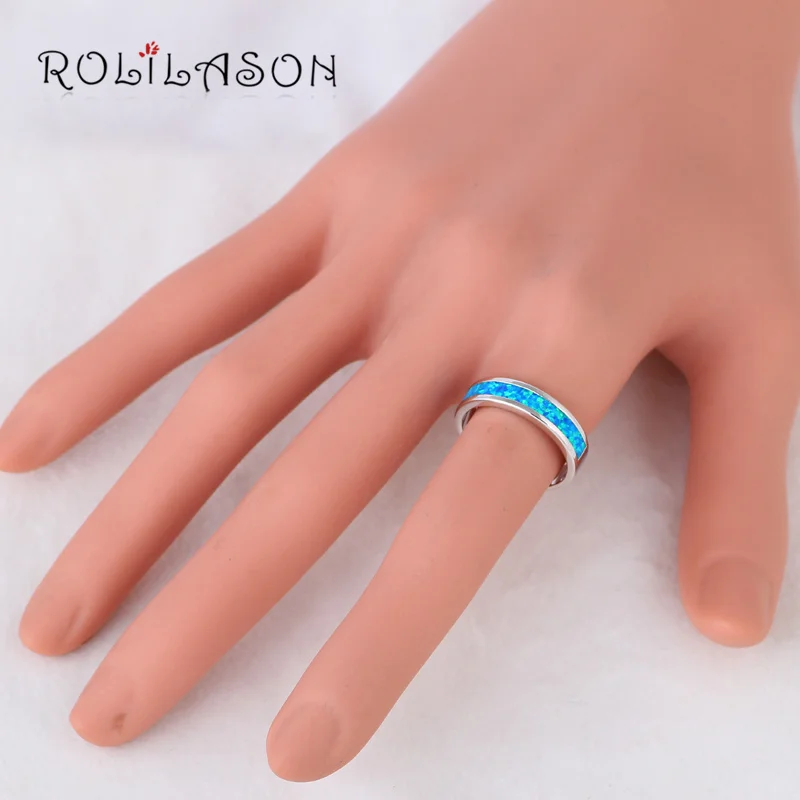 Кольца из серебра с голубым огненным опалом размеры США #6 75 #7 OR762|jewelry guitar|jewelry