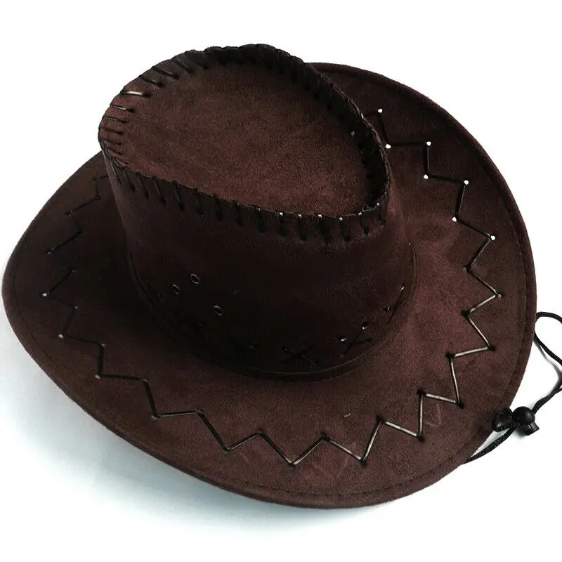 Emmaaby модная ковбойская шляпа замшевый вид дикий Западный причудливый мужской женский ковбойский унисекс Кепка модная крутая