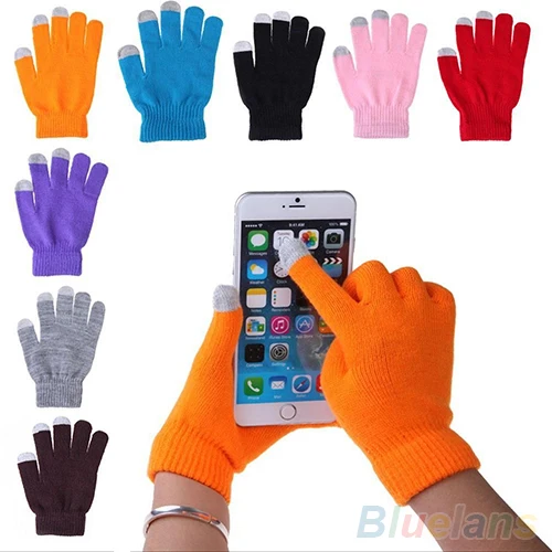Touch Screen Gloves Women's Men's Knitted Wool Hand Wrist Warmer Winter