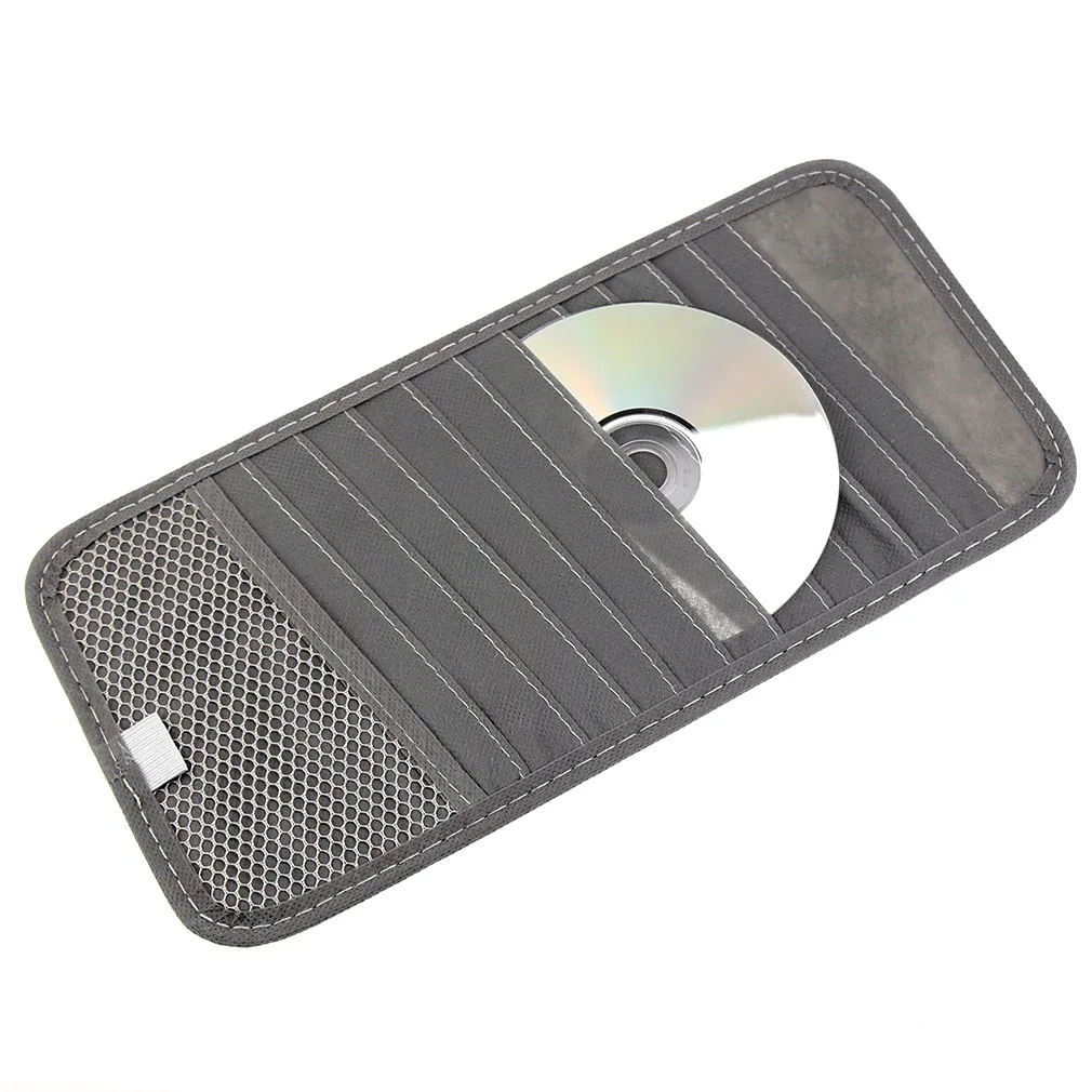 12 дисков Емкость CD автомобильный солнцезащитный козырек для хранения Dvd держатель бежевый Карманный Чехол Органайзер
