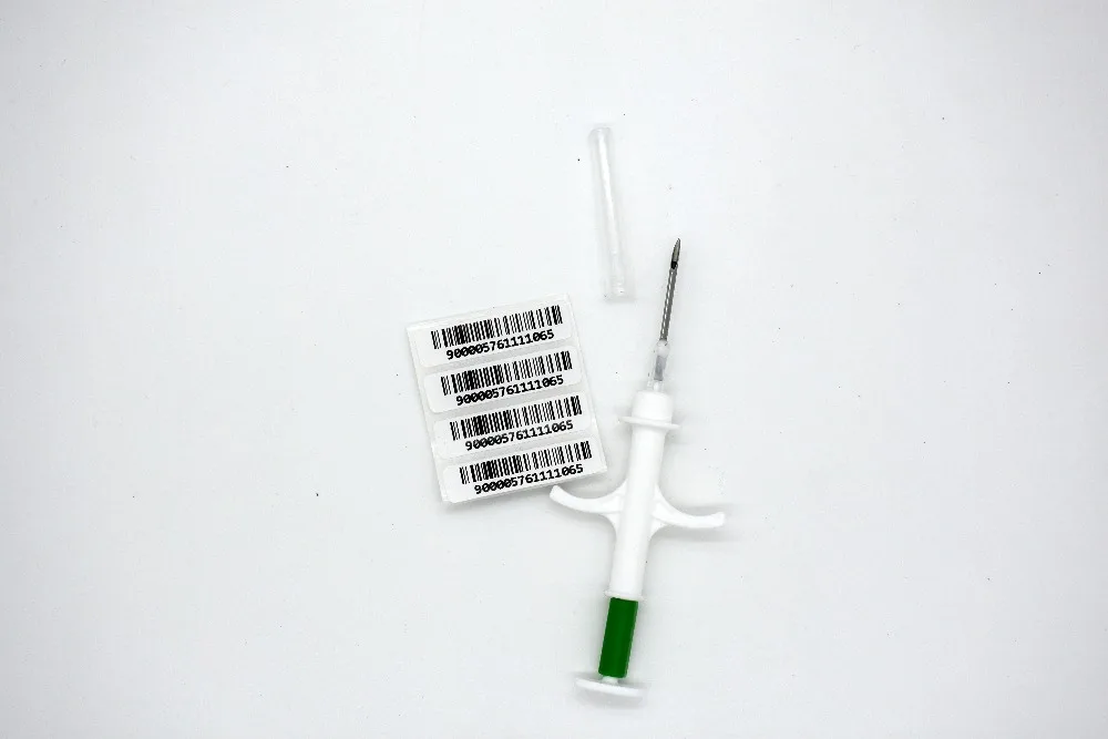 

2.12*12 FDX-B ISO11784/785 RFID 200pcs Id Injector Pet Glass Tag Microchip Syringe for animals Pig Cow Cattle Horse Dog Fish