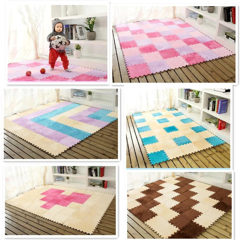 6 Pc Modern EVA Eco Puzzle Carpet Cotton EVA Alfombras Mosaic Tile