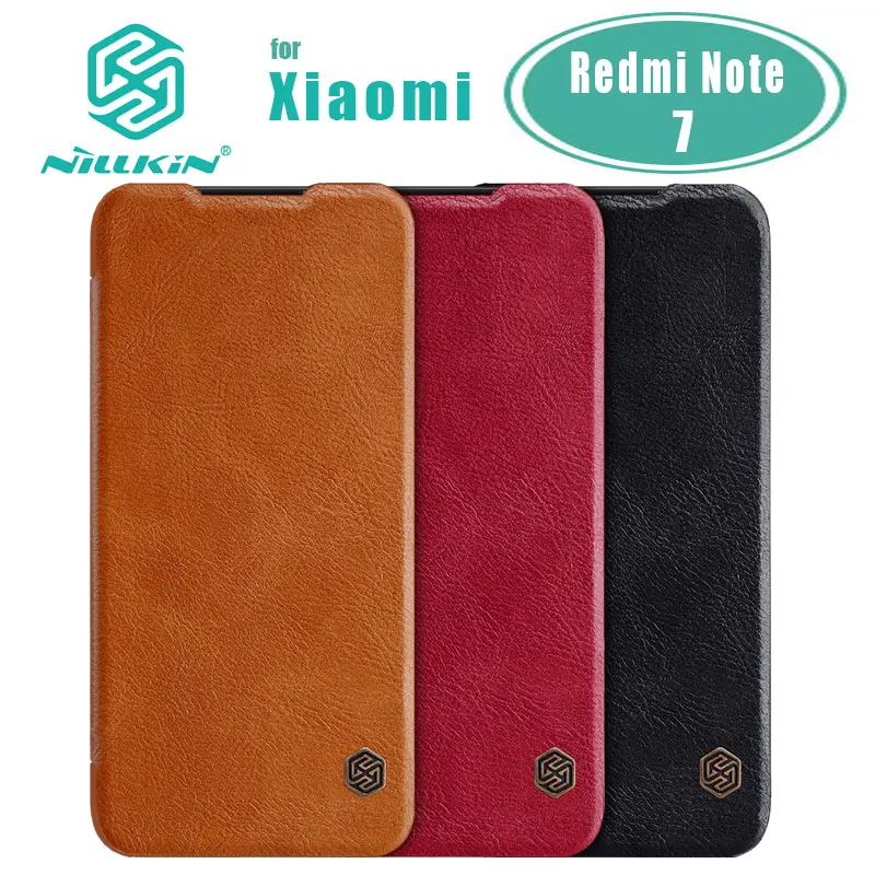 

for Xiaomi Redmi Note 7 Case NILLKIN Qin Business Flip Leather Case Card Slot Back Cover for Xiaomi Redmi Note 7 Phone Case