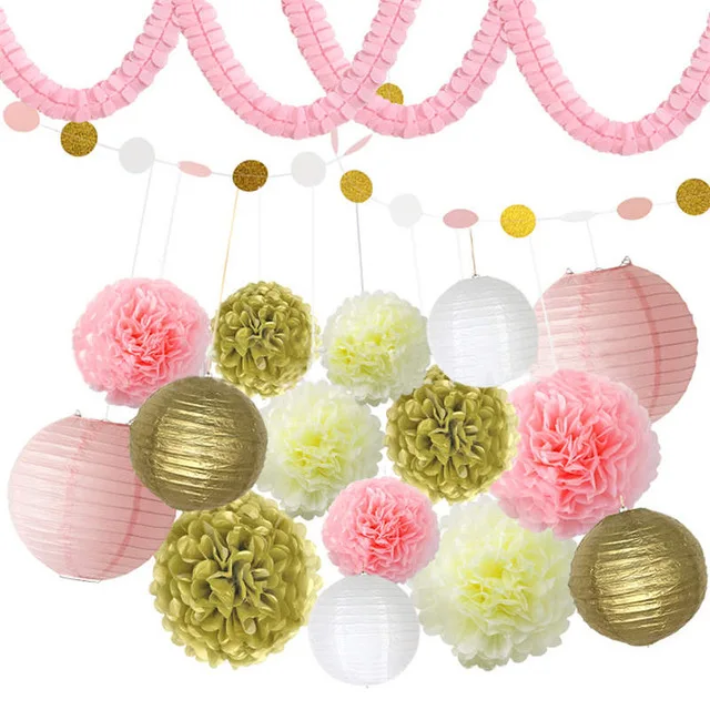 HAOCHU-18pcs-set-Romantic-Pink-Gold-White-Round-Paper-Lantern-Four-Leaf-Clover-Paper-Garland-Wedding.jpg_640x640 (2)