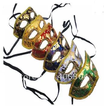

Free Shipping,30pcs/lot ,PVC with printing cloth ,party mask, performance mask in a masquerade party
