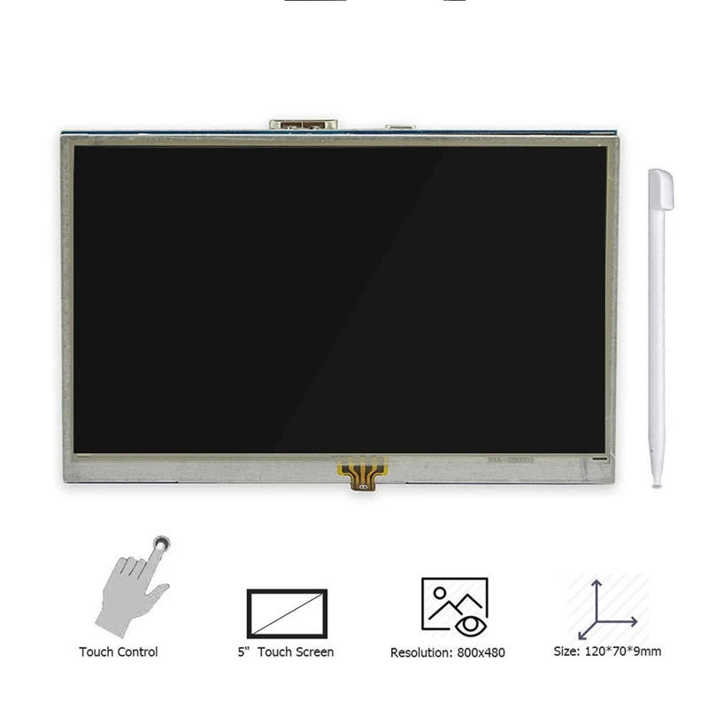 5 дюймов ЖК-дисплей HDMI Сенсорный экран Raspberry Pi 3 Дисплей монитор lcd HDMI 800x480 для Banana Pi Raspberry Pi 3/Pi 2 Модель B/B