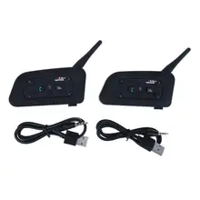 2pcs/1set Motorcycle Helmet Mount Bluetooth Motorcycle Helmet Intercom Duplex Real Time Interphone walkie talkie 6 Riders 1200M
