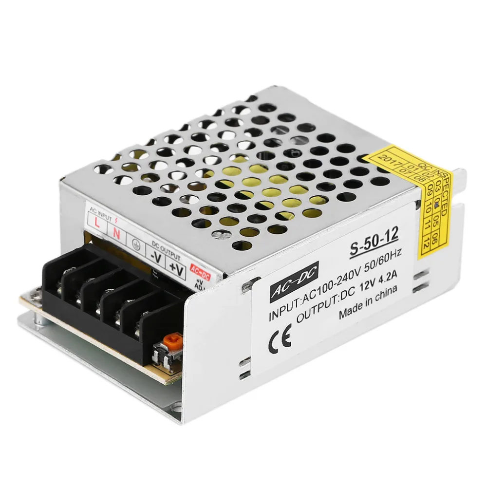 

DC12V 4.2A Power Supply Switch Durable Waterproof Adapter LED Light Strip Switching Electric Accessories For House Factory
