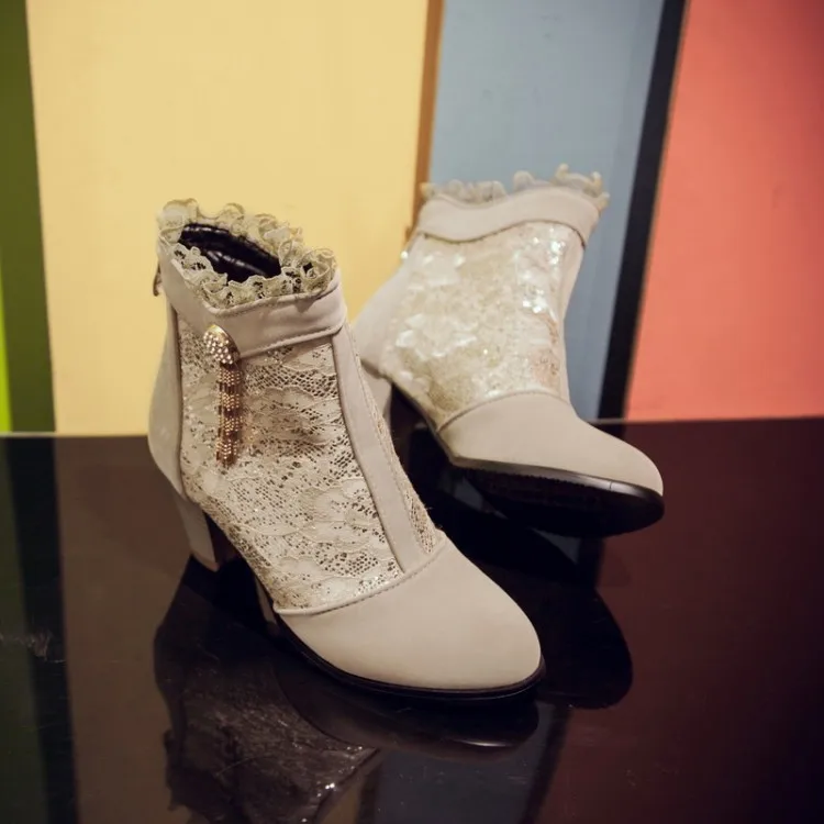 

Big Size 9 10 11 12 13 boots women shoes ankle boots for women ladies boots shoes woman winter Solid color round head thick heel