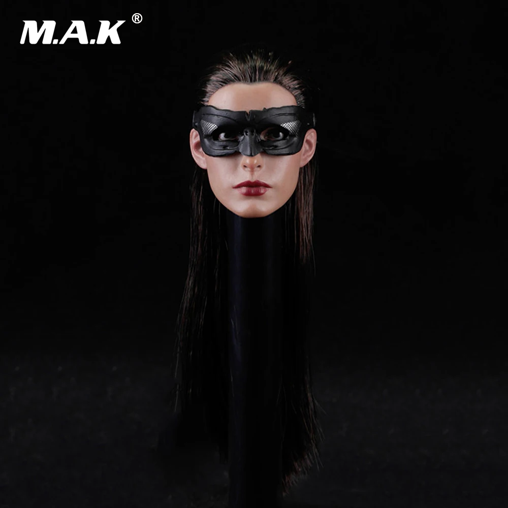 1/6 масштаб Бэтмен Женщина кошка Анна хативей голова Лепка с eyemask для 12 дюймов